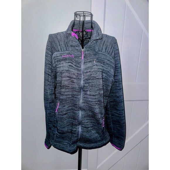 Avalanche Knit Women's Thermal Fleece Full Zip Jacket XL‎ Purple Trim - Picture 1 of 5